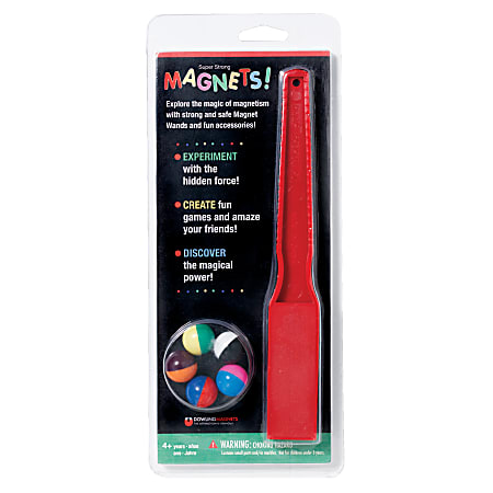 Dowling Magnets Magnet Wand And Magnet Marbles, 7/8"H x 4 1/8"W x 9 5/8"D, Assorted Colors, Pre-K -Grade 6