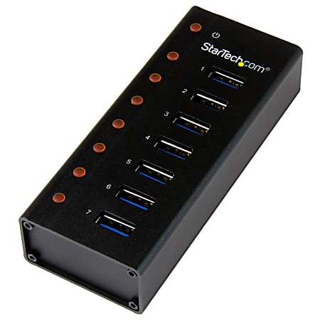 StarTech.com 7 Port USB 3.0 Hub Desktop or Wall mountable Metal Enclosure -  Office Depot