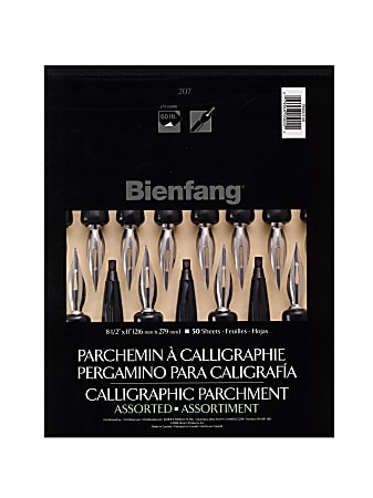 Bienfang Calligraphic Parchment Pad, 8 1/2" x 11", Assorted, 50 Sheets