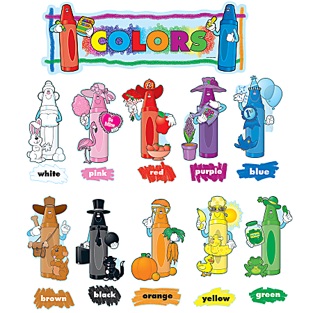 Carson-Dellosa Curriculum Bulletin Board Set — Crayon Colors