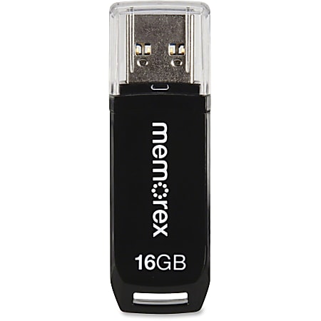 Memorex 16GB Mini TravelDrive 98180 USB 2.0 Flash Drive - 16 GB - USB 2.0 - Black