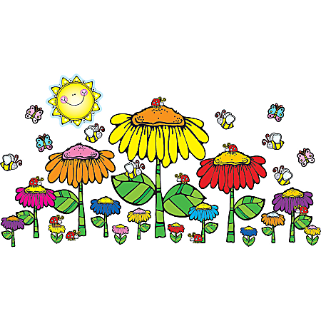 Carson-Dellosa D.J. Inkers Bulletin Board Set — Flower Garden