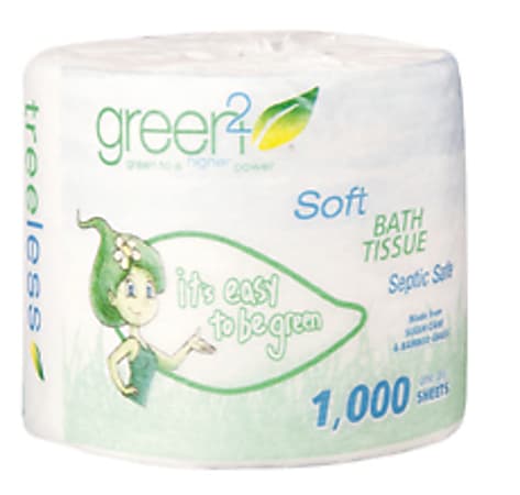 Green2 Bath Tissue - 100% Tree Free - 1000 sheet - 96 units