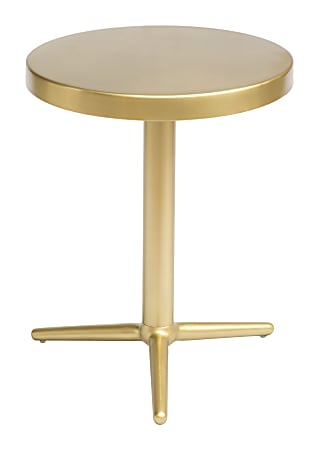 Zuo Modern Derby Accent Table, Round, Brass