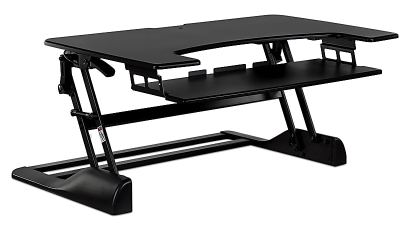 Mount-It! MI-7961 XL 48"W Height-Adjustable Standing Desk Converter, Black