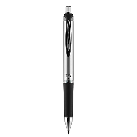 uni-ball® RT Retractable Gel Pen, Gel Impact®, Bold Point, 1.0 mm, Gray Barrel, Black Ink