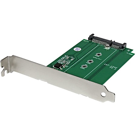 StarTech.com M.2 to SATA SSD adapter - expansion slot mounted - NGFF solid state drive to SATA converter - 0.7" Width x 3.7" Height x 4.7" Length - 1 Each