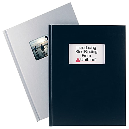 Unibind® Staple Steelbinding, Portrait 8 1/2" x 11", Black