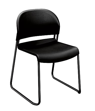 HON® GuestStacker® 4030-Series Chairs, Onyx, Carton Of 4