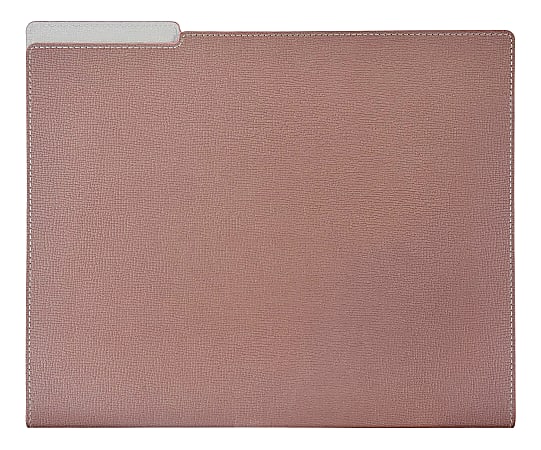 TUL™ Vegan Leather File Folder With Pocket, Letter Size, Mauve