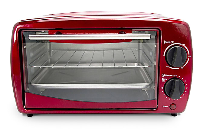 Brentwood Appliances TS-345R 4-Slice Toaster Oven, Red