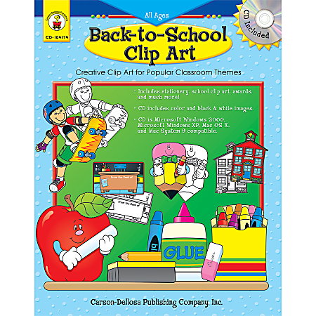 Carson-Dellosa Clip Art Book — School