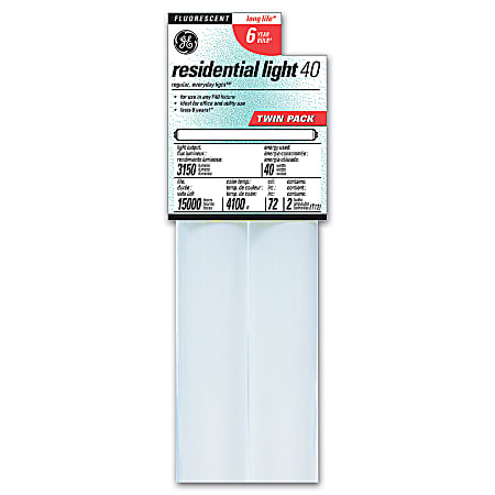 GE T12 Fluorescent 48" Tube, 40 Watts, Cool White