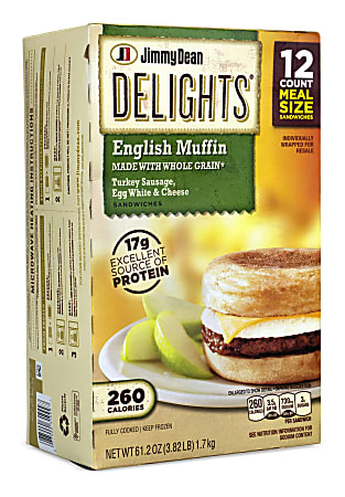 Jimmy Dean Delights Turkey Sausage Egg White Cheese English Muffins 61. ...