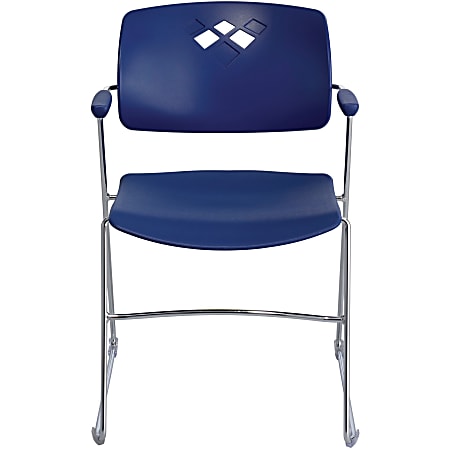 Safco Veer Flex Frame Stacking Chairs Blue Pack Of 4 - Office Depot