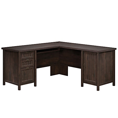 Sauder® Costa 65"W L-Shaped Computer Desk, Coffee Oak