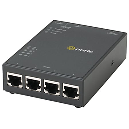 Perle IOLAN STS4 P Console Server - 1 x RJ-45 10/100Base-TX Network, 4 x RJ-45 Serial