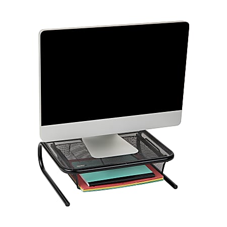 Mind Reader Network Collection Metal Monitor Stand with