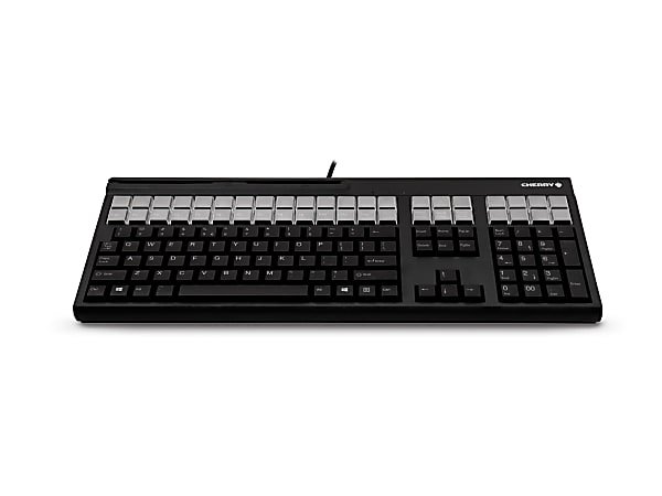 CHERRY LPOS G86-71410 - Keyboard - with magnetic card reader - USB - QWERTY - US - black