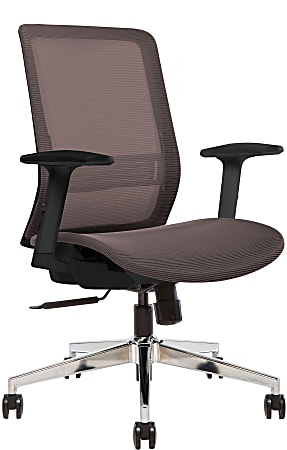 Sinfonia Sing Ergonomic Mesh Mid-Back Task Chair, Adjustable Height Arms, Copper/Black