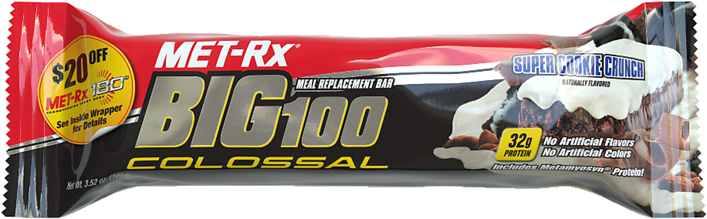 MET-Rx® Big 100 Colossal Super Cookie Crunch Bar, 3.52 Oz