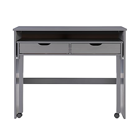 Linon Casimer 43"W Extendable Console Desk, Gray