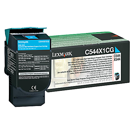 Lexmark™ C544X4CG High-Yield Cyan Toner Cartridge