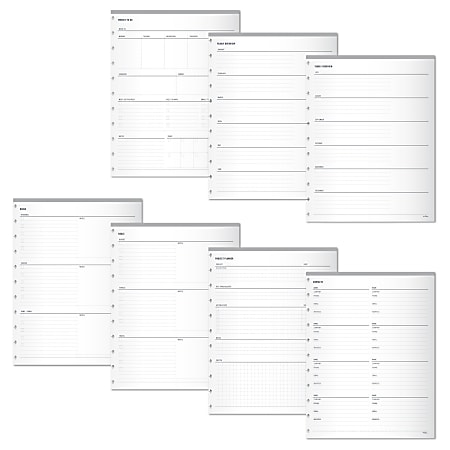 TUL™ Limited Edition Custom Note-Taking System Discbound Organization Inserts, Letter Size (8-1/2" x 11"), White, Pack Of 50 Inserts