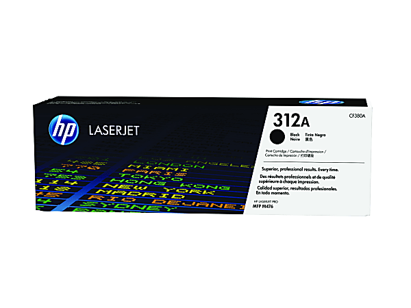 HP 312A Black Toner Cartridge, CF380A