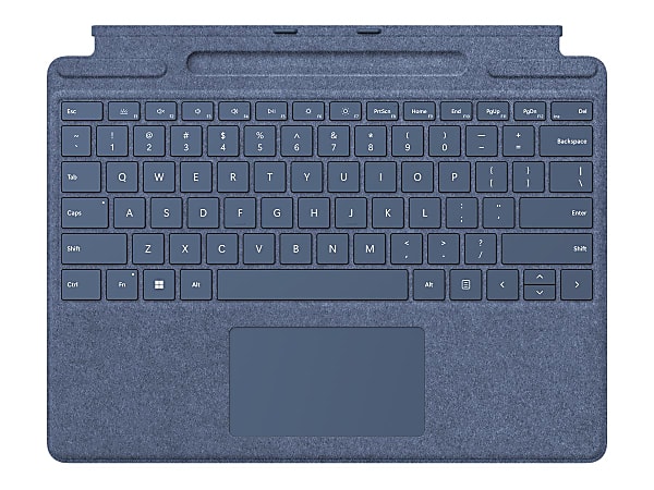 Microsoft Surface Pro Signature Keyboard - Keyboard - with touchpad, accelerometer, Surface Slim Pen 2 storage and charging tray - QWERTY - English - sapphire - with Slim Pen 2 - for Surface Pro 9 for Business