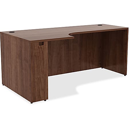 Lorell® Essentials 72"W Left Corner Computer Desk Credenza, Walnut