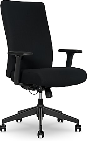 Serta® Commercial Eco-2000 High-Back Ergonomic Fabric Chair, Black