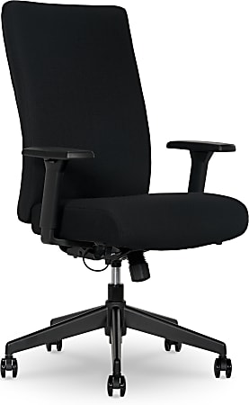 Serta&reg; Commercial Eco-2000 High-Back Ergonomic Fabric Chair, Black