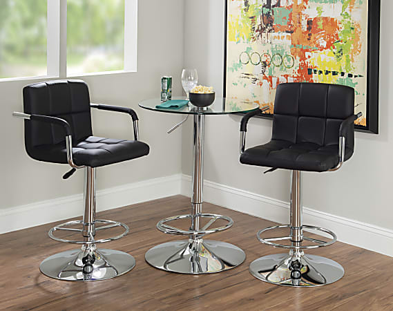 3 piece black pub table sales set