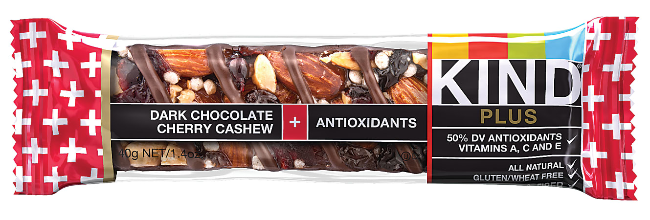 KIND Dark Chocolate Cherry Cashew + Antioxidants Bar, 1.4 Oz