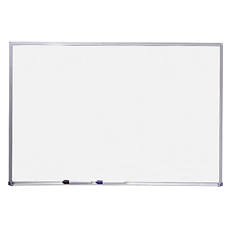 Quartet® Standard Non-Magnetic Melamine Dry-Erase Whiteboard, 35" x 24", Aluminum Frame With Silver Finish