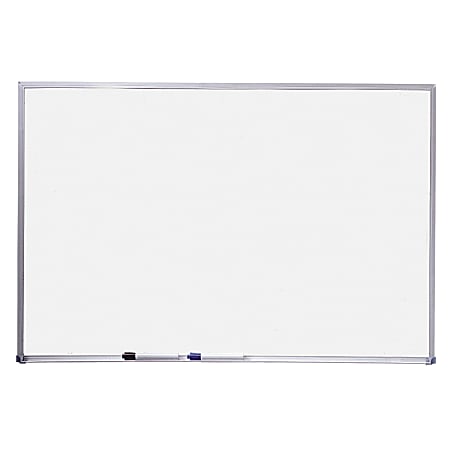 Quartet® Standard Non-Magnetic Melamine Dry-Erase Whiteboard, 36" x 48", Aluminum Frame With Silver Finish