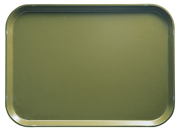 Cambro Camtray Rectangular Serving Trays, 15" x 20-1/4", Olive, Pack Of 12 Trays