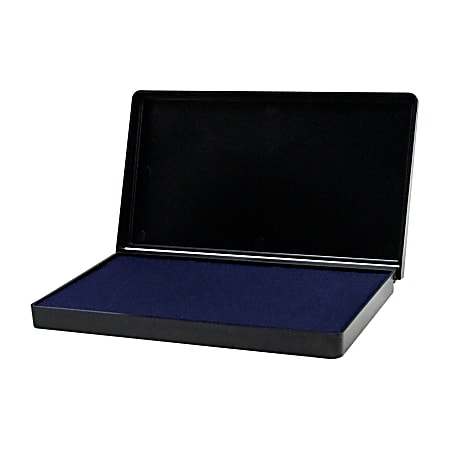 Extra Large Rubber Stamp Pad, 4-3/8" x 7-3/8", Blue Ink