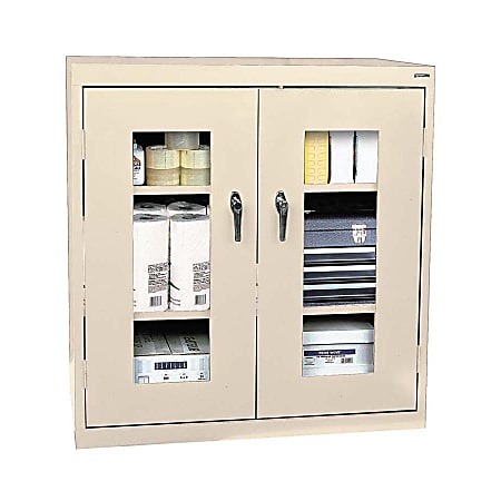 Sandusky® Clearview Storage Cabinet, 42"H x 36"W x 18"D, Putty