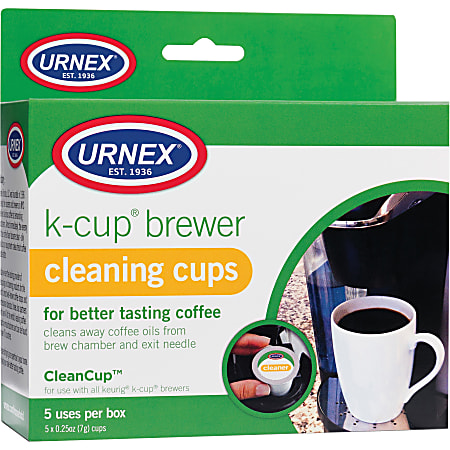 Weiman Urnex K-Cup® Brewer Cleaning Cups, 5 Oz Total, 5 Cups Per Pack, Box Of 4 Packs