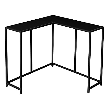Monarch Specialties Jan L-Shaped Metal Console Table, 32”H