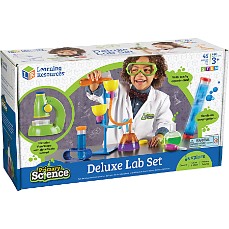 Learning Resources Age3+ Primary Science Deluxe Lab Set - Theme/Subject: Learning - Skill Learning: Science Experiment, Problem Solving, Visual, Fine Motor, Direction, Sequential Thinking, Prediction - 45 Pieces - 3+ - 1 / Set