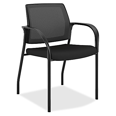 HON® Ignition® Mesh-Back Multipurpose Stacking Chair, Black
