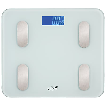 iLive Smart Digital BodyWeight Scale Clear ILFS130W Office Depot