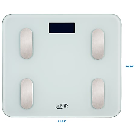 iLive Smart Digital BodyWeight Scale Clear ILFS130W - Office Depot