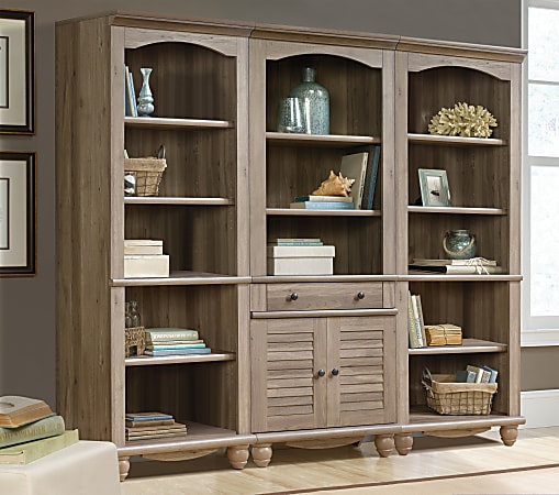 Sauder harbor view store bookcase salt oak