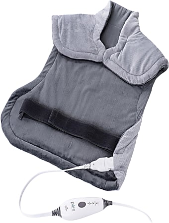 Pure Enrichment PureRelief XL Back & Neck Heating Pad, 14" x 29", Gray