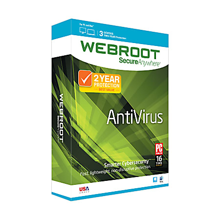 Webroot Antivirus 3 Device 2 Year, Download Version