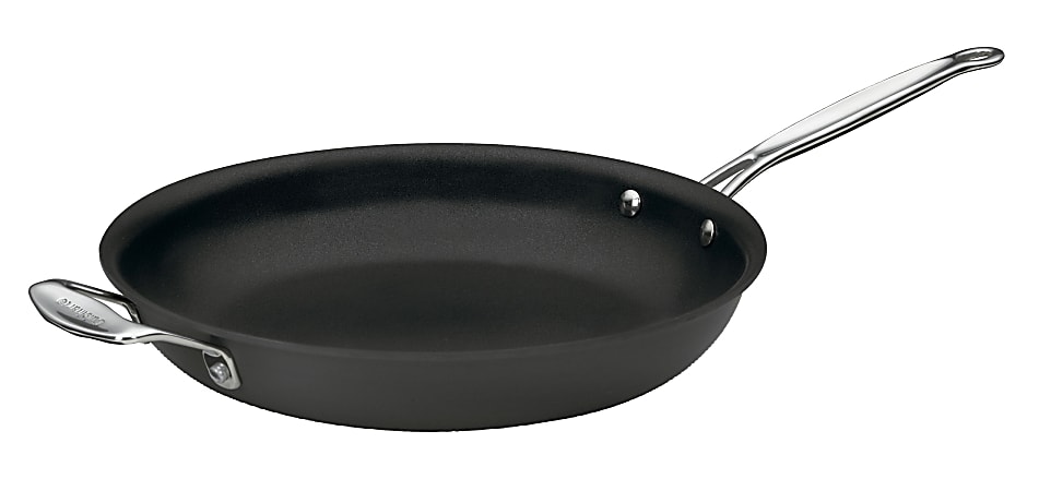 Cuisinart Chef's Classic Nonstick Hard-Anodized Open Skillet With Helper Handle, 12", Black